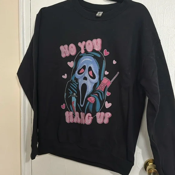 Scream Ghostface “No You Hang Up” Sweatshirt - Picture 1 of 3